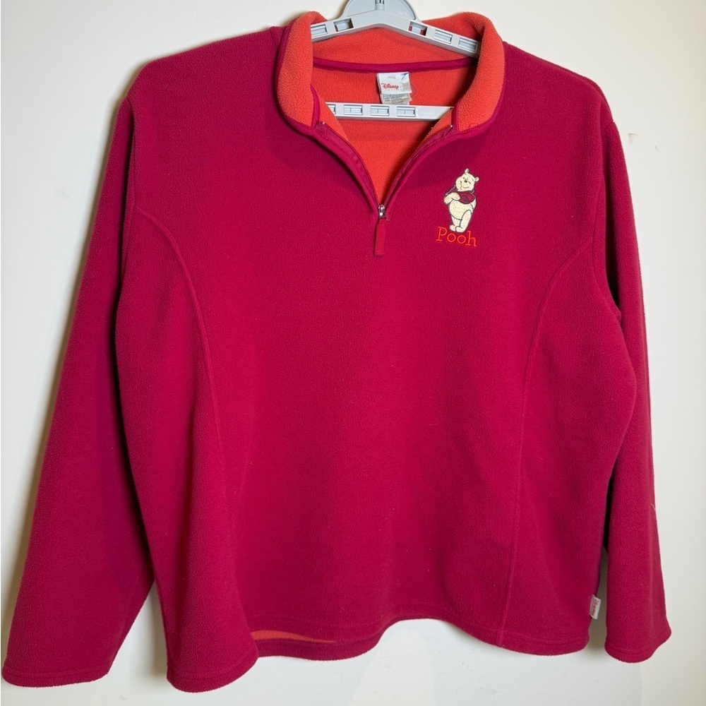 Disney Red Fleece with Pink Trim
